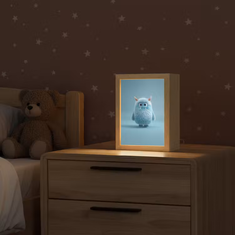 Monster - Blauw Light Box met kabel klein -sfeer1_kind