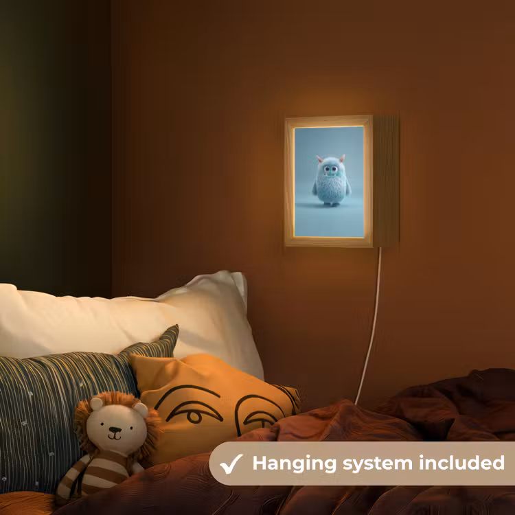 Monster - Blauw Light Box met kabel (Kinderlampje) klein -sfeer5_kind_EN