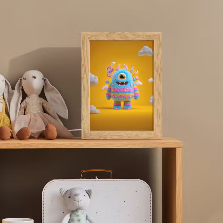 Monster - Snoep - Geel - Kleurrijk Light Box met kabel klein -sfeer2_kind