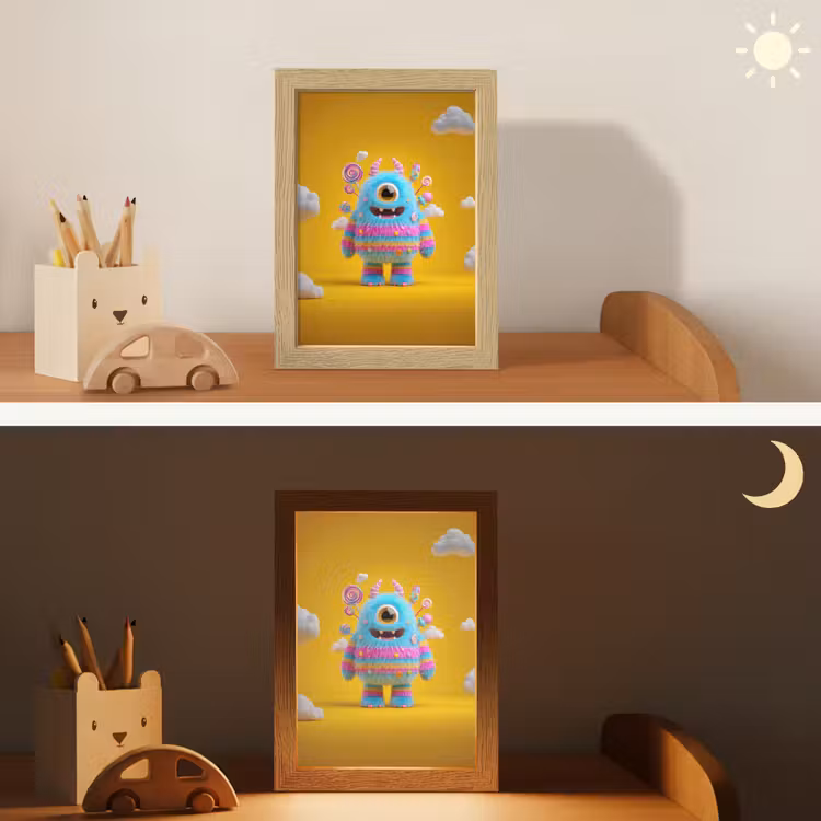 Monster - Snoep - Geel - Kleurrijk Light Box met kabel klein -sfeer3_kind