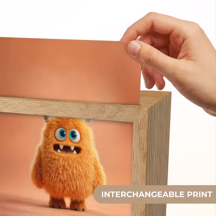Monster - Knuffel - Oranje Light Box met kabel (Kinderlampje) klein -USP_websiteprintEN