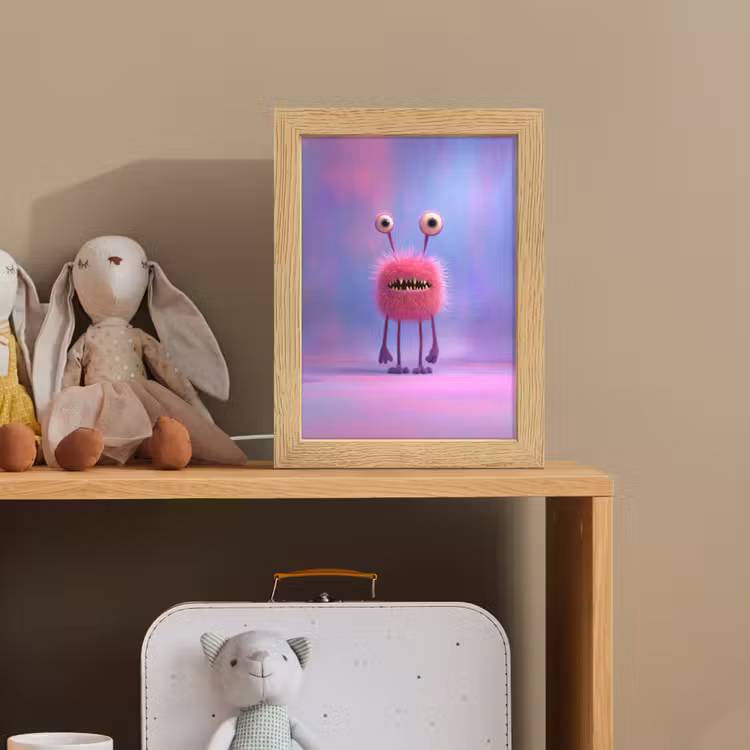 Monster - Roze - Paars Light Box met kabel klein -sfeer2_kind