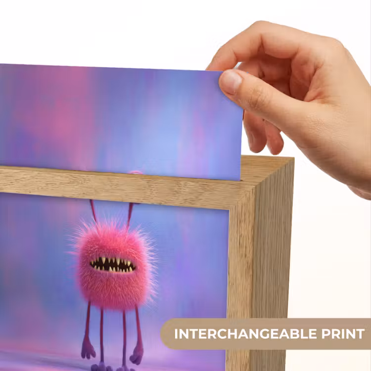Monster - Roze - Paars Light Box met kabel (Kinderlampje) klein -USP_websiteprintEN