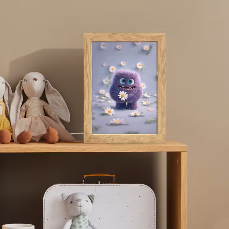 Monster - Paars - Madeliefjes Light Box met kabel klein -sfeer2_kind
