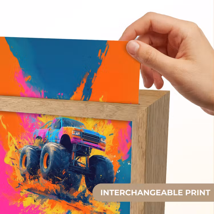 Monstertruck - Abstract - Verfspatten - Kleurrijk Light Box met kabel (Kinderlampje) klein -USP_websiteprintEN