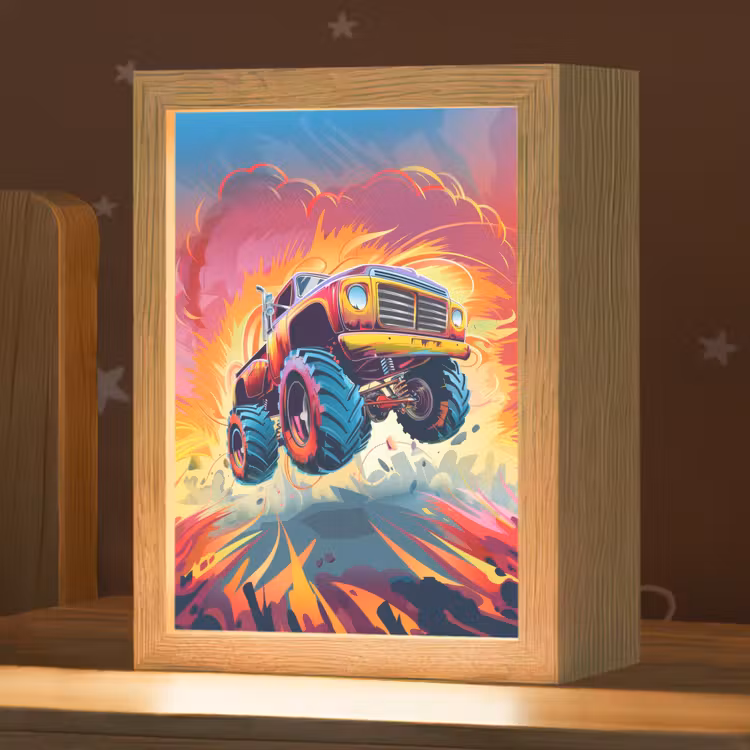 Monstertruck - Auto - Jongens - Kleurrijk Light Box met kabel klein -zzz_3d_website
