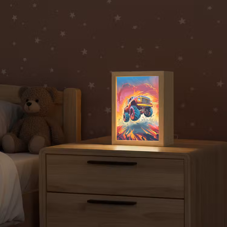 Monstertruck - Auto - Jongens - Kleurrijk Light Box met kabel klein -sfeer1_kind