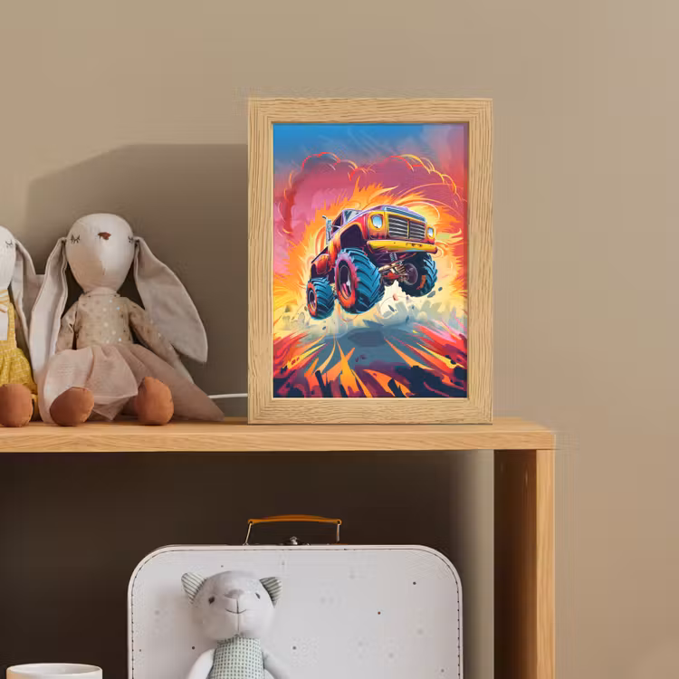 Monstertruck - Auto - Jongens - Kleurrijk Light Box met kabel klein -sfeer2_kind