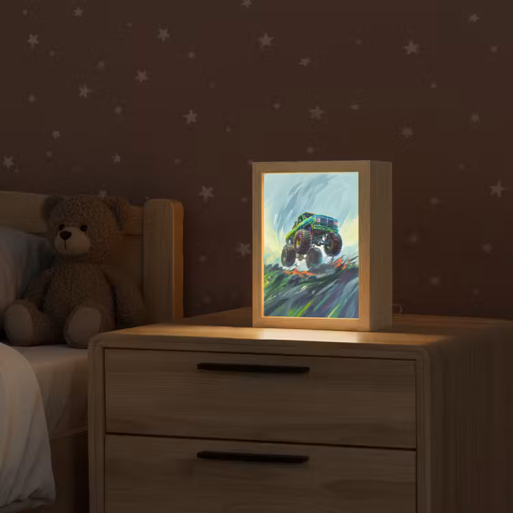Monstertruck - Auto - Jongens - Groen Light Box met kabel klein -sfeer1_kind
