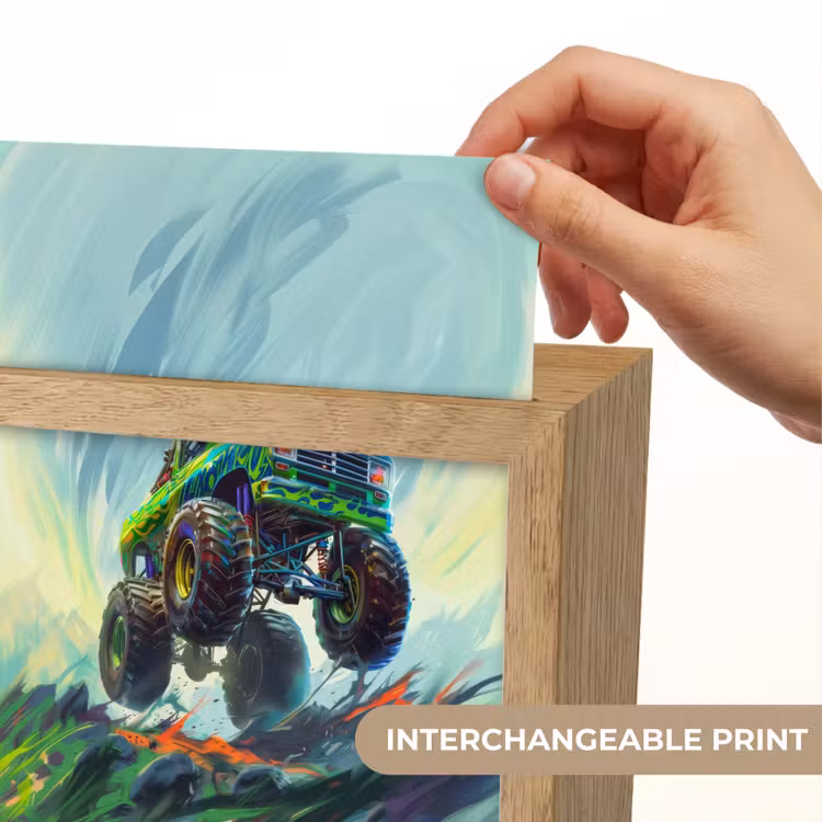 Monstertruck - Auto - Jongens - Groen Light Box met kabel (Kinderlampje) klein -USP_websiteprintEN