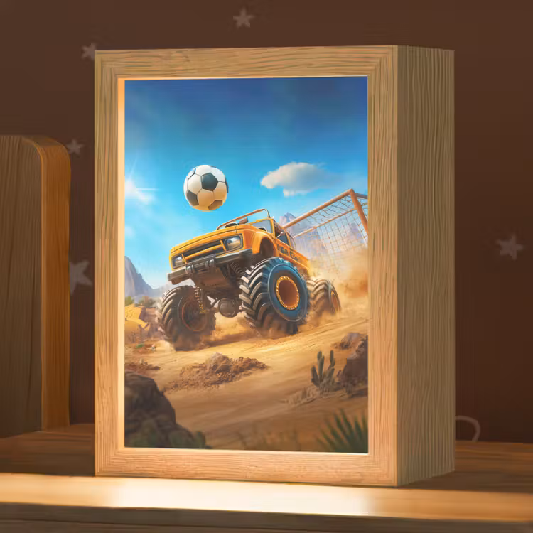 Monstertruck - Voetbal - Woestijn Light Box met kabel klein -zzz_3d_website