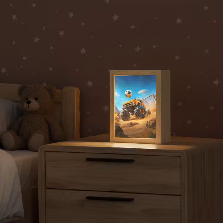 Monstertruck - Voetbal - Woestijn Light Box met kabel klein -sfeer1_kind