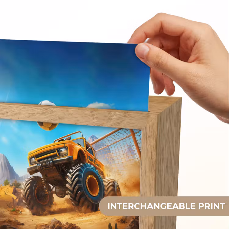 Monstertruck - Voetbal - Woestijn Light Box met kabel (Kinderlampje) klein -USP_websiteprintEN