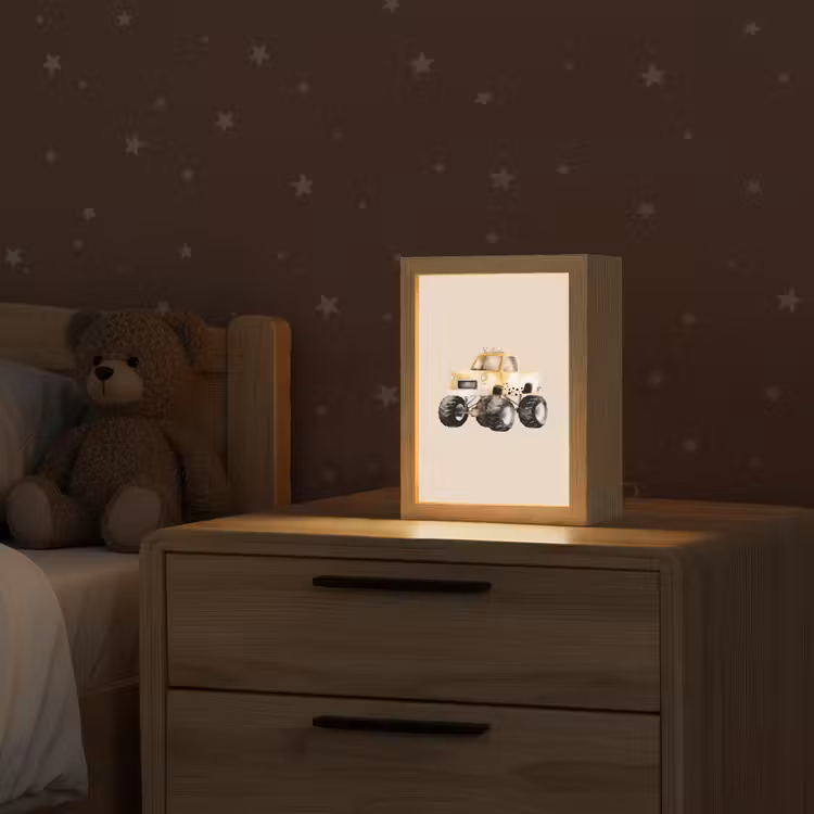 Monstertruck - Geel - Beige Light Box met kabel klein -sfeer1_kind