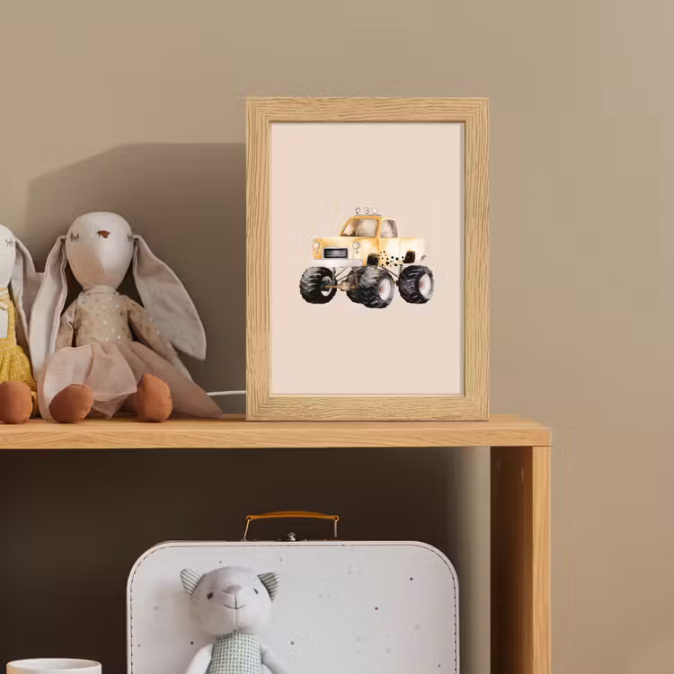 Monstertruck - Geel - Beige Light Box met kabel klein -sfeer2_kind