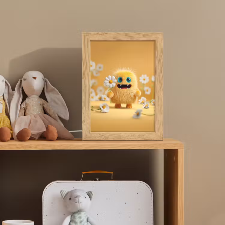 Monster - Geel - Madeliefjes Light Box met kabel klein -sfeer2_kind