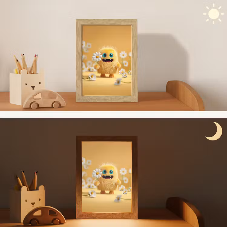 Monster - Geel - Madeliefjes Light Box met kabel klein -sfeer3_kind