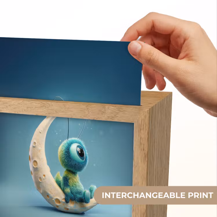 Maan - Ruimtewezen - Blauw Light Box met kabel (Kinderlampje) klein -USP_websiteprintEN
