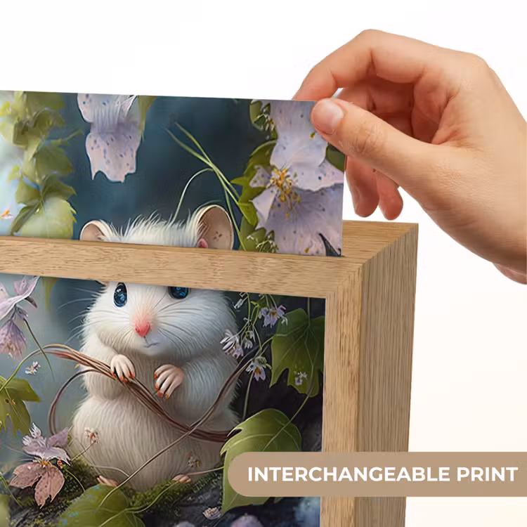 Muis - Bos - Bloemen - Illustratie - Bosdieren Light Box met kabel (Kinderlampje) klein -USP_websiteprintEN