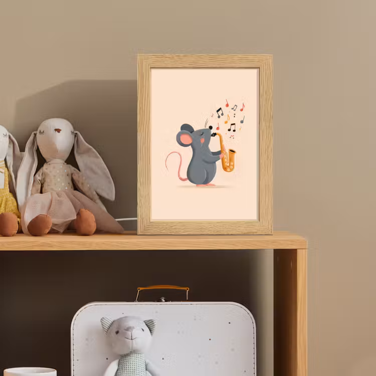 Muis - Saxofoon - Muzieknoten Light Box met kabel klein -sfeer2_kind