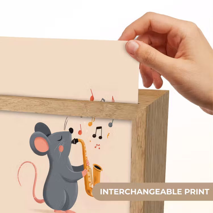 Muis - Saxofoon - Muzieknoten Light Box met kabel (Kinderlampje) klein -USP_websiteprintEN