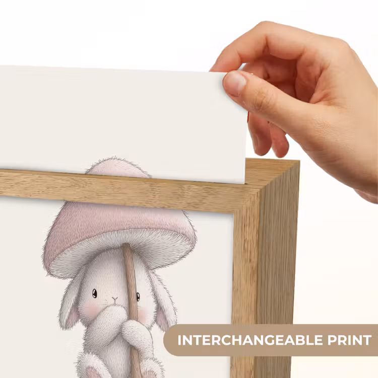 Paddenstoel - Konijn - Roze Light Box met kabel (Kinderlampje) klein -USP_websiteprintEN