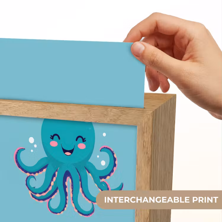 Octopus - Blauw - Gezicht Light Box met kabel (Kinderlampje) klein -USP_websiteprintEN