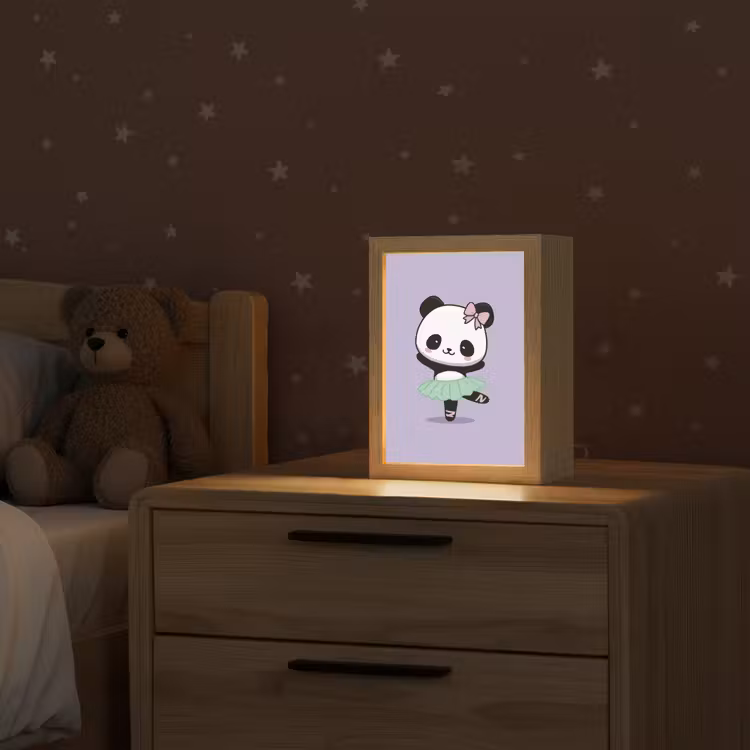 Panda - Paars - Sierlijk - Kawaii Light Box met kabel klein -sfeer1_kind