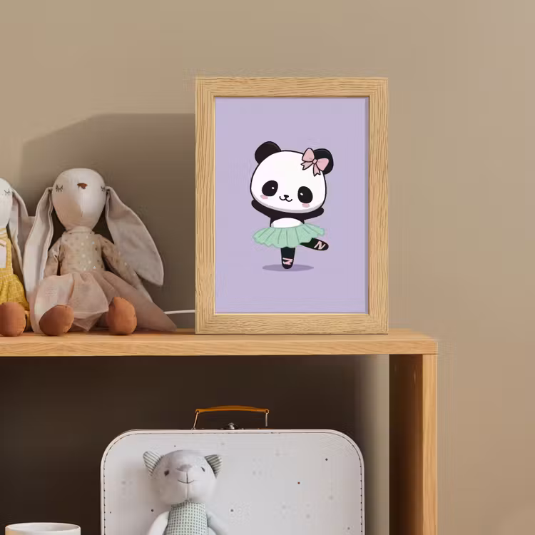 Panda - Paars - Sierlijk - Kawaii Light Box met kabel klein -sfeer2_kind
