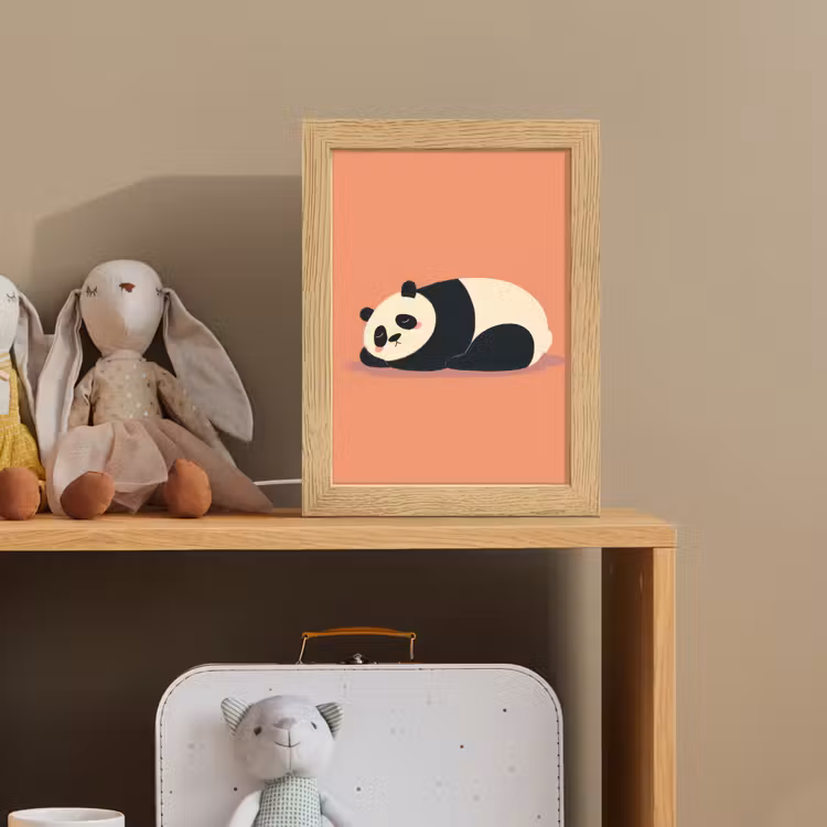 Panda - Slaap - Oranje Light Box met kabel klein -sfeer2_kind