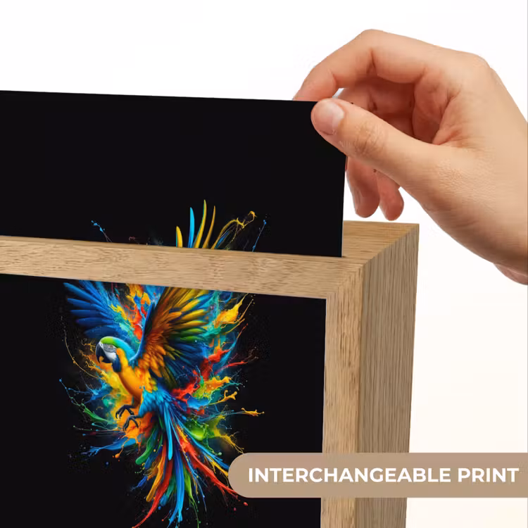 Papegaai - Vogel - Dier - Kleurrijk - Verf Light Box met kabel (Kinderlampje) klein -USP_websiteprintEN