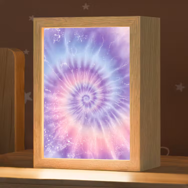 Pasteltinten - Paars - Spiraal - Marmer Light Box met kabel klein -zzz_3d_website
