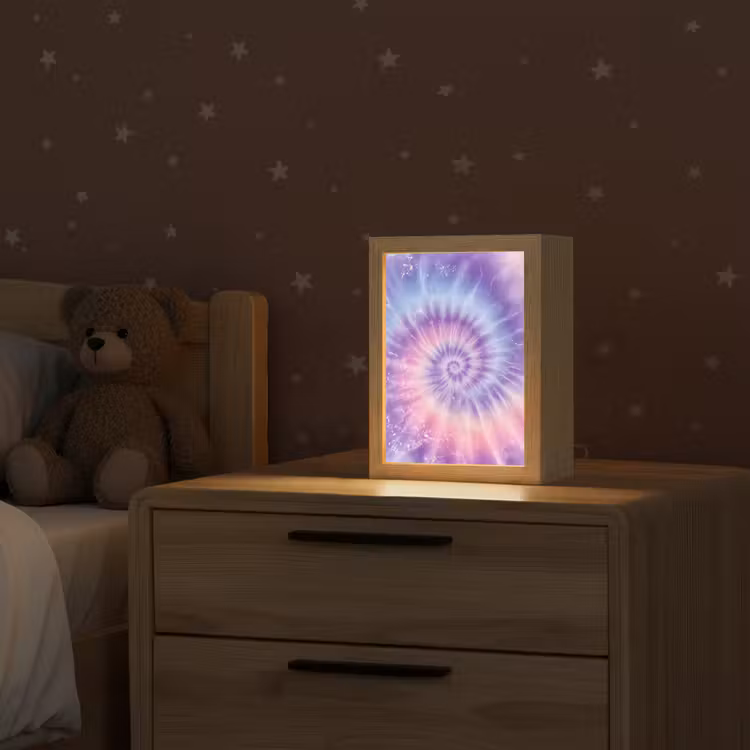 Pasteltinten - Paars - Spiraal - Marmer Light Box met kabel klein -sfeer1_kind