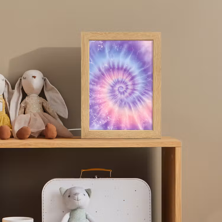 Pasteltinten - Paars - Spiraal - Marmer Light Box met kabel klein -sfeer2_kind