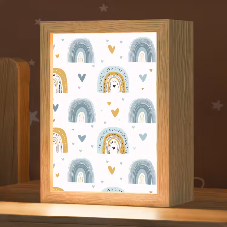 Patroon - Regenboog - Hartjes Light Box met kabel klein -zzz_3d_website