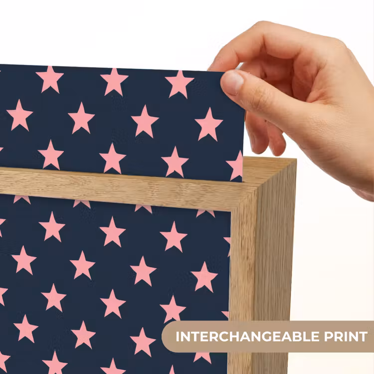 Patroon - Sterren - Roze Light Box met kabel (Kinderlampje) klein 904 -USP_websiteprintEN