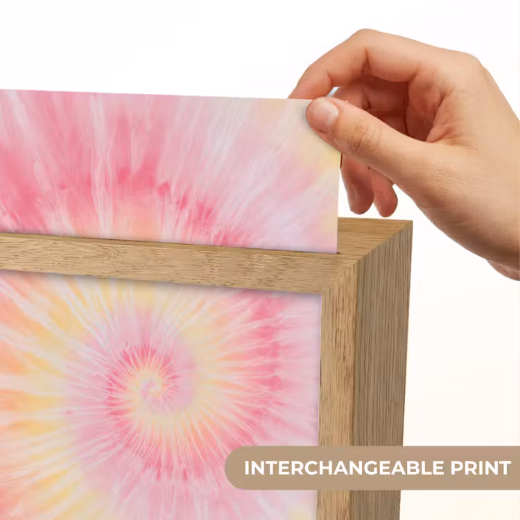 Patroon - Tie Dye - Pasteltinten - Roze Light Box met kabel (Kinderlampje) klein -USP_websiteprintEN