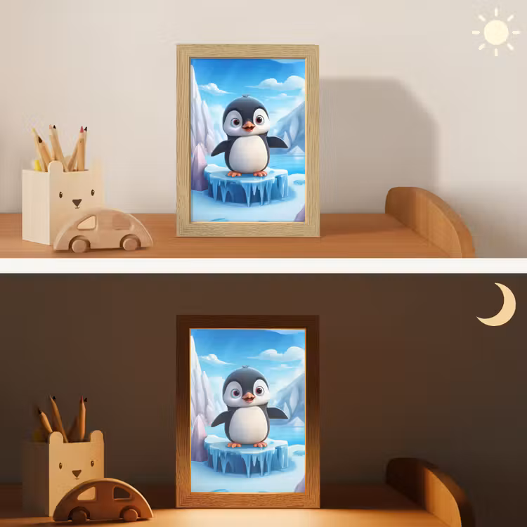 Pinguïn - Meisjes - Pooldieren - Kinderen Light Box met kabel klein -sfeer3_kind