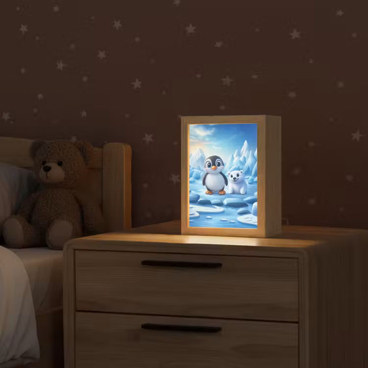 Pinguïn - IJsbeer - IJs - Sneeuw Light Box met kabel klein -sfeer1_kind