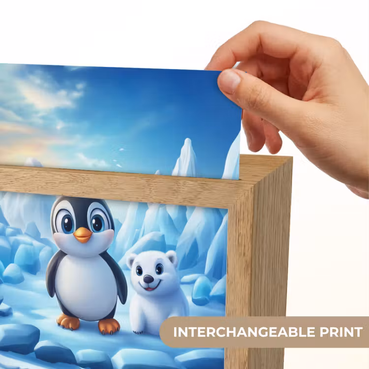 Pinguïn - IJsbeer - IJs - Sneeuw Light Box met kabel (Kinderlampje) klein -USP_websiteprintEN