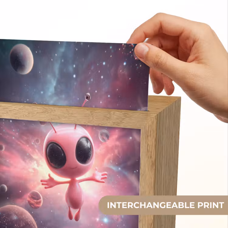 Roze - Alien - Planeten - Ruimte Light Box met kabel (Kinderlampje) klein -USP_websiteprintEN