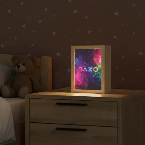 Playstation - Kleurrijk - Abstract - Neon Light Box met kabel klein -sfeer1_kind