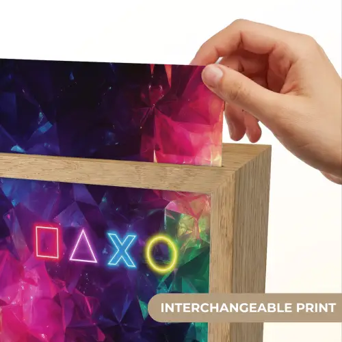 Playstation - Kleurrijk - Abstract - Neon Light Box met kabel (Kinderlampje) klein -USP_websiteprintEN