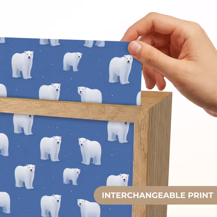 IJsbeer - Patroon - Blauw Light Box met kabel (Kinderlampje) klein 904 -USP_websiteprintEN