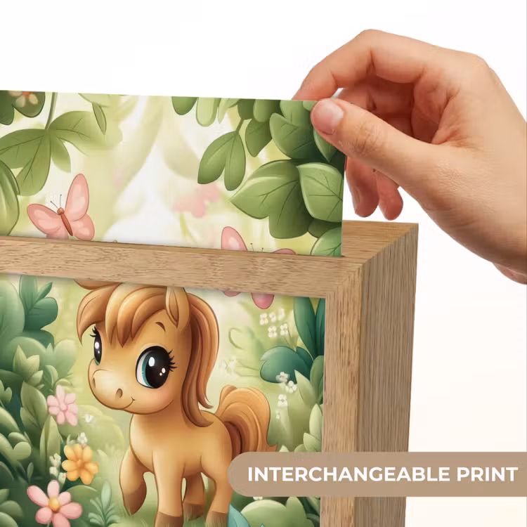 Pony - Bruin - Cartoon - Vlinders Light Box met kabel (Kinderlampje) klein -USP_websiteprintEN