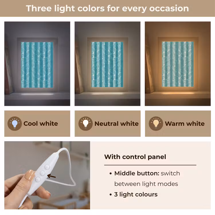 Zwembad - Strepen - Groen Light Box met kabel (Kinderlampje) klein 904 -USP_lichtkleurEN