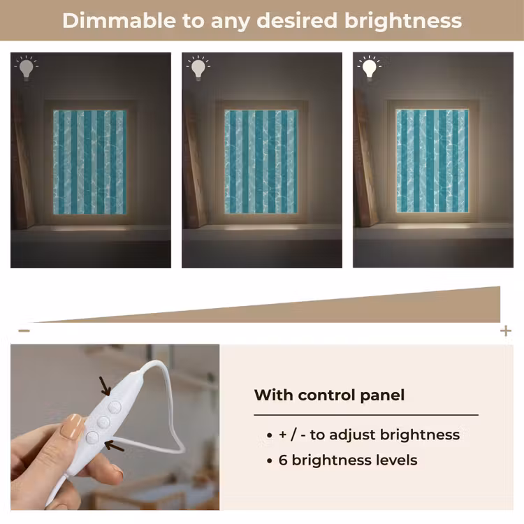Zwembad - Strepen - Groen Light Box met kabel (Kinderlampje) klein 904 -USP_dimbaarEN