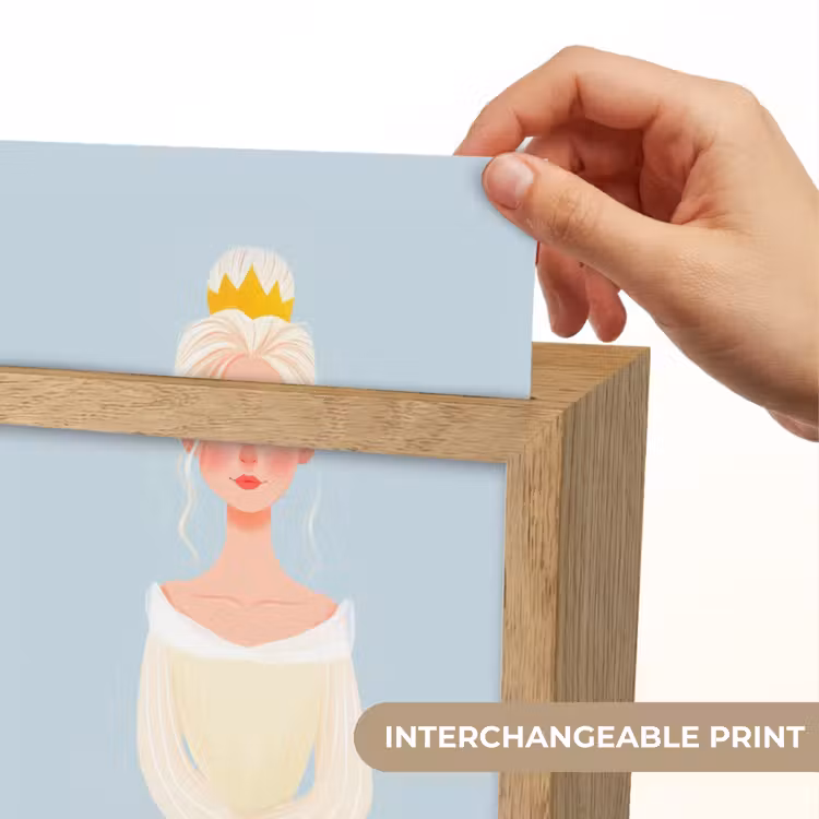 Prinses - Kroon - Blauw Light Box met kabel (Kinderlampje) klein -USP_websiteprintEN