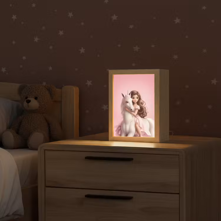Prinses - Roze - Eenhoorn Light Box met kabel klein -sfeer1_kind