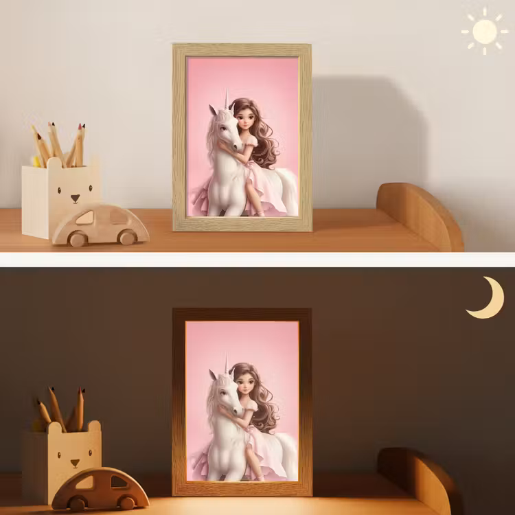 Prinses - Roze - Eenhoorn Light Box met kabel klein -sfeer3_kind